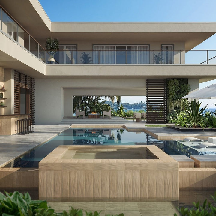 Harborside Studio Beige, 6" x 24" Porcelain Tile | Wall & Pool Waterline Tile