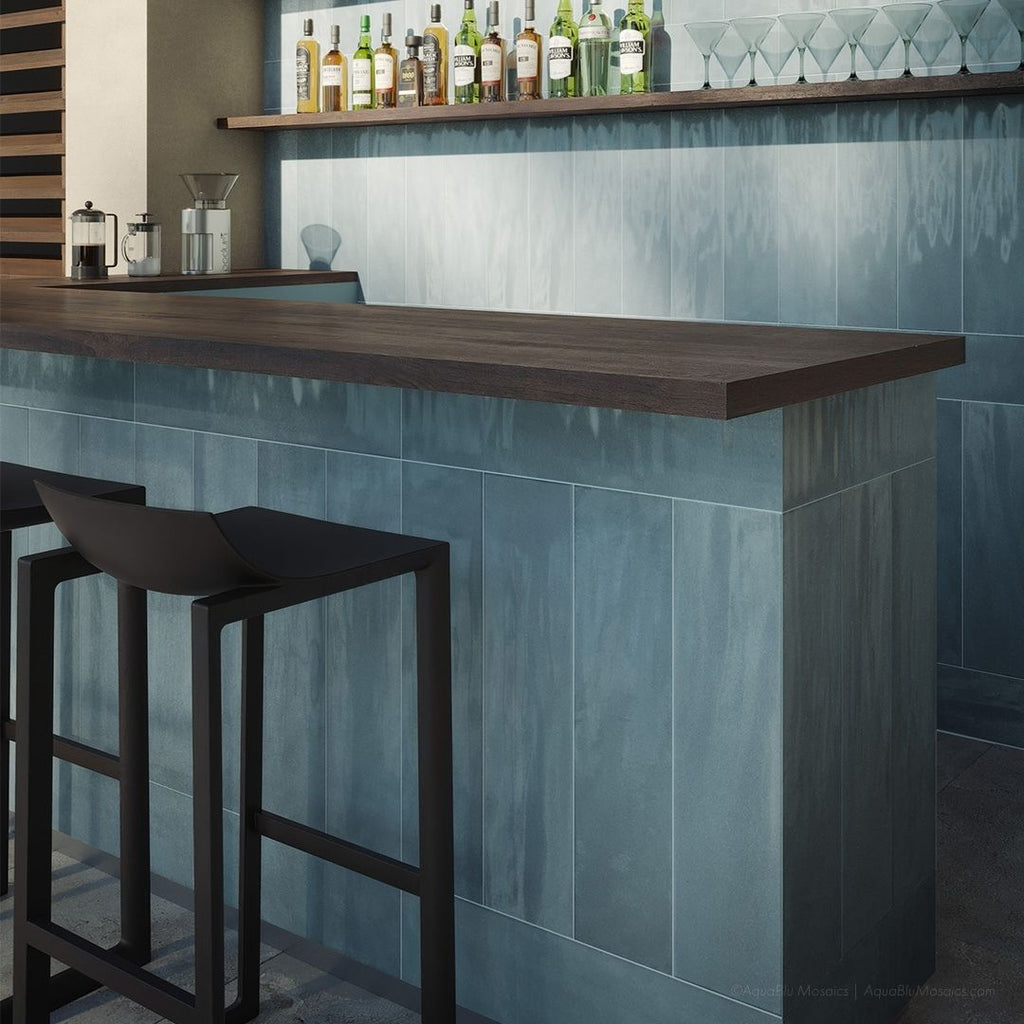 Harborside Symphony Blue, 6" x 24" Porcelain Tile | Wall & Pool Waterline Tile