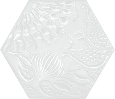 Lux White, Hexagon Porcelain Tile | CODGAUDLWHHX | IWT Tesoro
