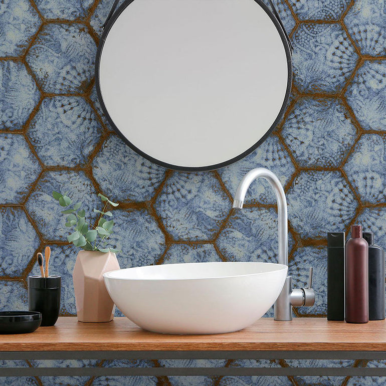 Reactive Marina, Hexagon Porcelain Tile | CODGAUDMARHEX | IWT Tesoro