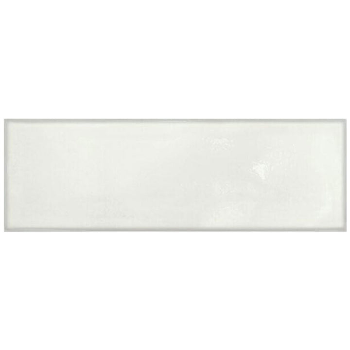 Bianco Block Glossy, 4" x 12" Porcelain Tile | Floor & Wall Tile