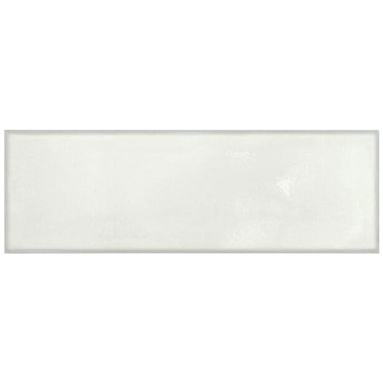 Bianco Block Glossy, 4" x 12" Porcelain Tile | Floor & Wall Tile