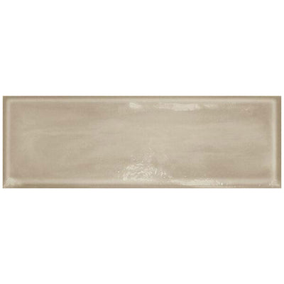 Taupe Block Glossy, 4" x 12" Porcelain Tile | Floor & Wall Tile by IWT
