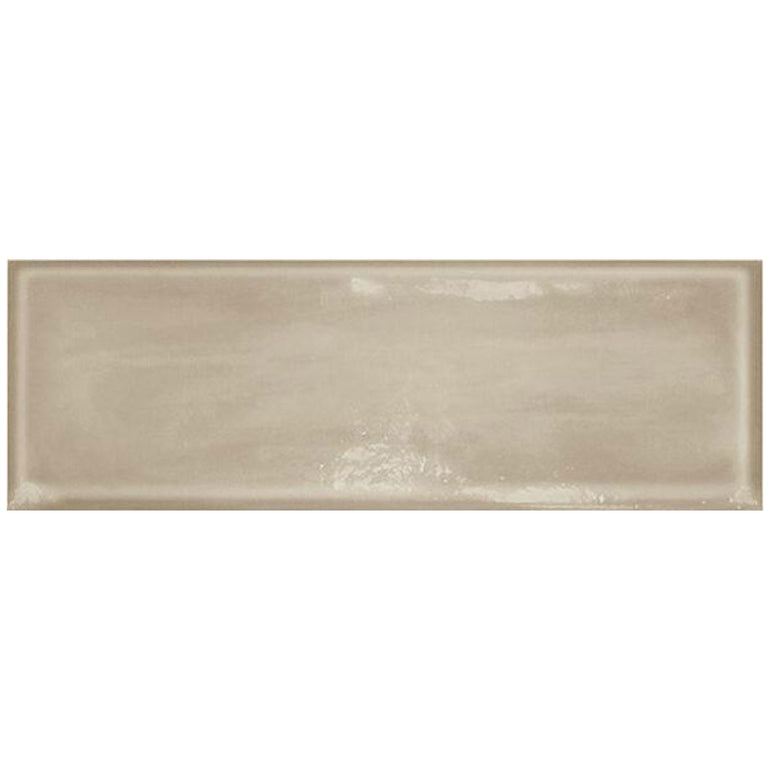 Taupe Block Glossy, 4" x 12" Porcelain Tile | Floor & Wall Tile by IWT