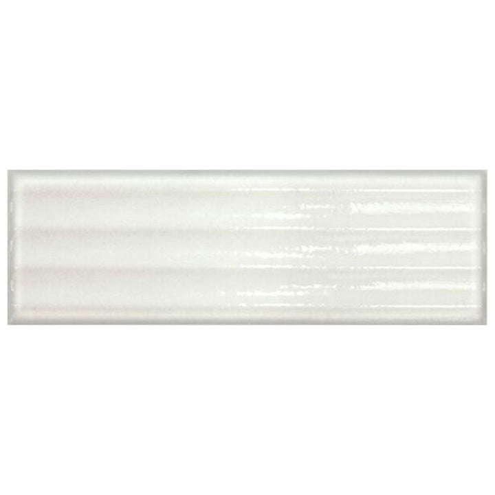 Bianco Fluted Glossy, 4" x 12" Porcelain Tile | Floor & Wall Tile