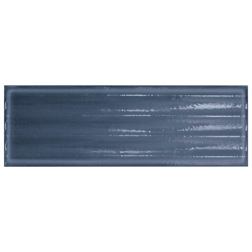 Blu Fluted, 4" x 12" Porcelain Tile | Floor & Wall Tile by IWT