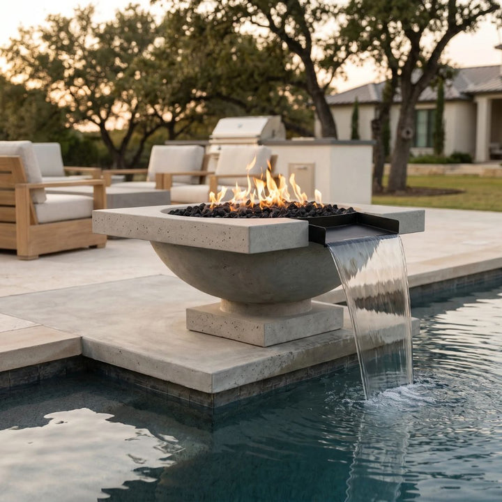 Prism Hardscapes Ibiza Fire/Water Bowl Gas Fire Feature