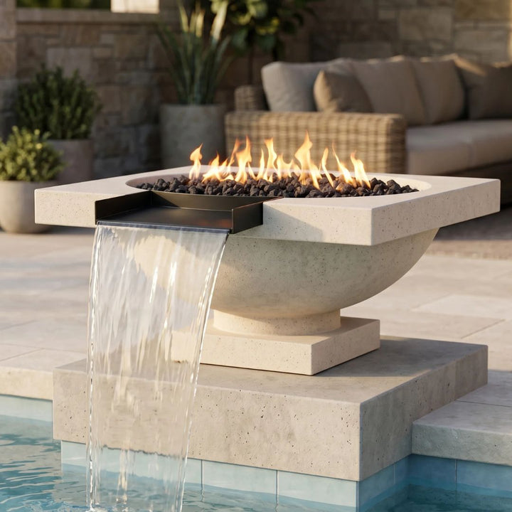 Prism Hardscapes Ibiza Fire/Water Bowl Gas Fire Feature