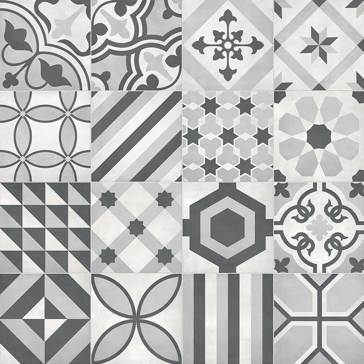 Ice Deco Blend, 8" x 8" Porcelain Tile | ANAFORMICEDECO8 | IWT Tile