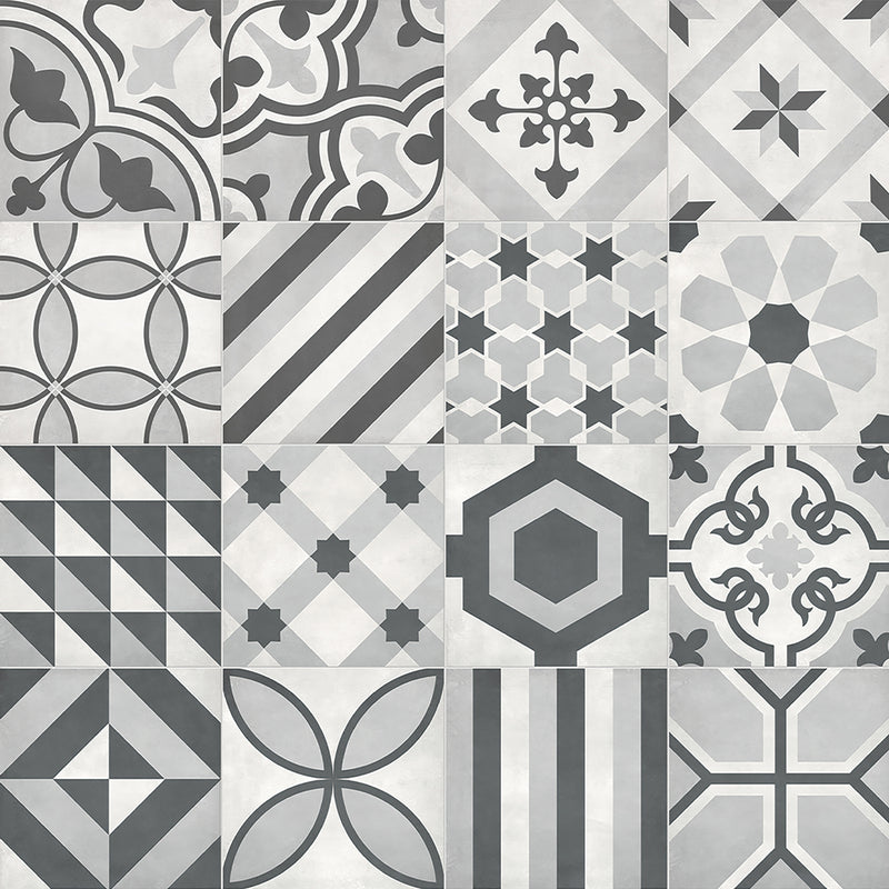 Ice Deco Blend, 8" x 8" Porcelain Tile | ANAFORMICEDECO8 | IWT Tile