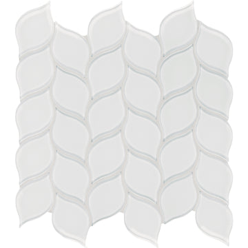 Ice, Petal Glass Tile | Tesoro Backsplash & Wall Tile