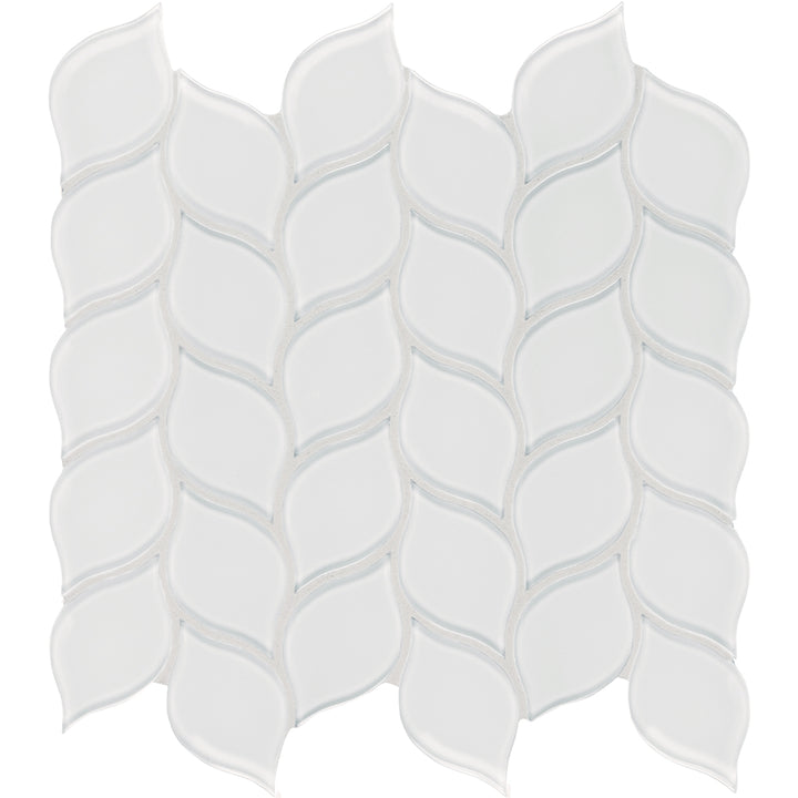 Ice, Petal Glass Tile | Tesoro Backsplash & Wall Tile