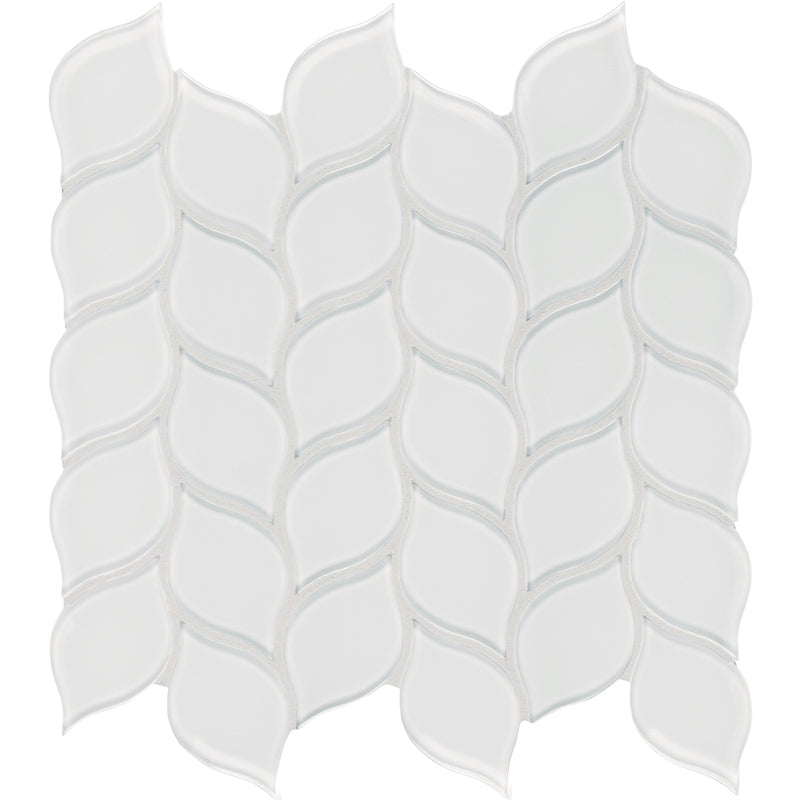 Ice, Petal Glass Tile | Tesoro Backsplash & Wall Tile