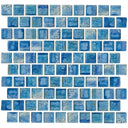 Icy Blue, 1-1/8" x 1-1/8" - Porcelain Pool Tile