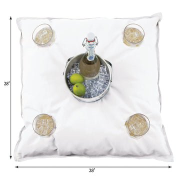 Kai Cocktail Caddy, White | Pool Float Accessory