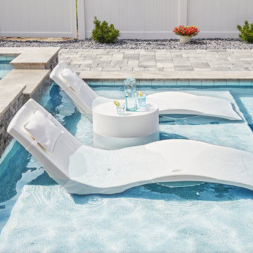 Kai Resort Pillow, Arctic White (Set of Two) - Luxury Pool Accessory