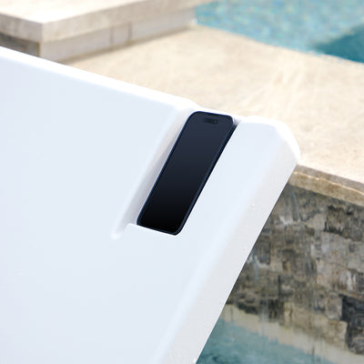 Kai Shelf Lounger, White | Pool Lounge Chair by Floating Luxuries