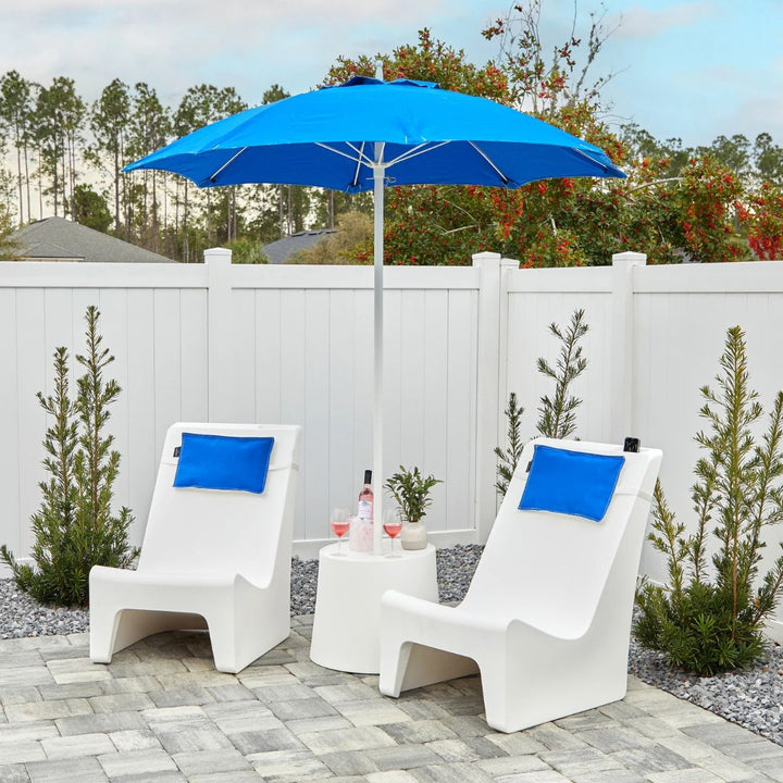 Kai Upright Shelf Chair, White | Pool Chair by Floating Luxuries