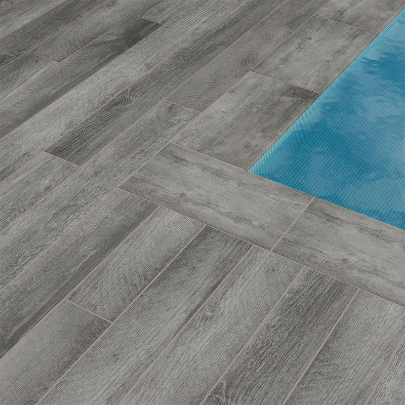 Katella Ash, 13" x 24" | 2CM Eased Porcelain Coping by MSI