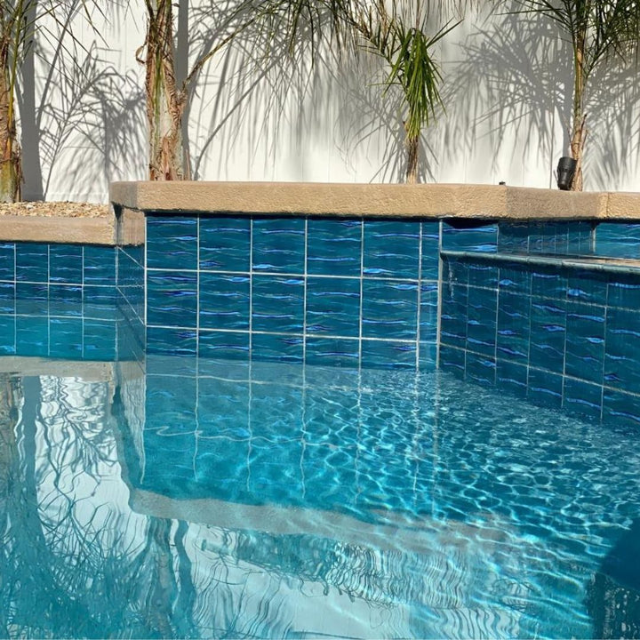 Aqua Jade, 6" x 6" Porcelain Tile | KAWA-52 | Fujiwa Pool Tile