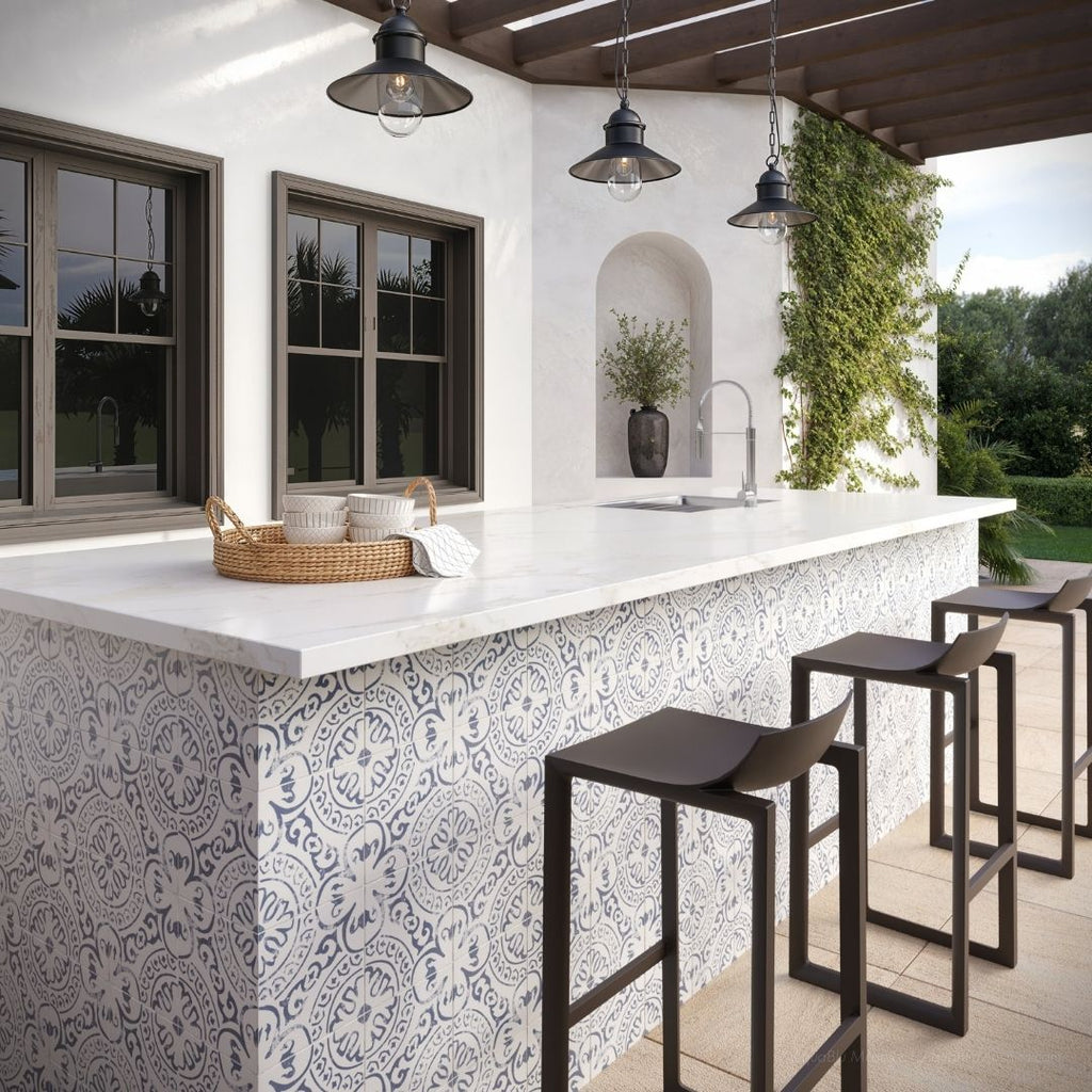 Indigo, 8" x 8" Porcelain Tile | NIND8X8 | Patterned Tile by MSI