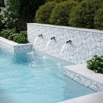 Indigo, 8" x 8" Porcelain Tile | NIND8X8 | Patterned Tile by MSI