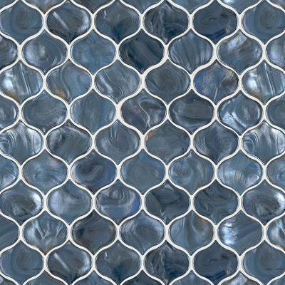 Blue Shimmer, Arabesque Glass Tile | Kitchen & Bathroom Tile by MSI