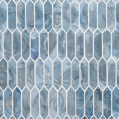 Blue Shimmer Picket, Glass Tile | Kitchen & Bathroom Tile by MSI