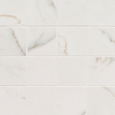 Calacatta Lucca Matte, 3" x 3" | Porcelain Floor & Wall Tile by MSI