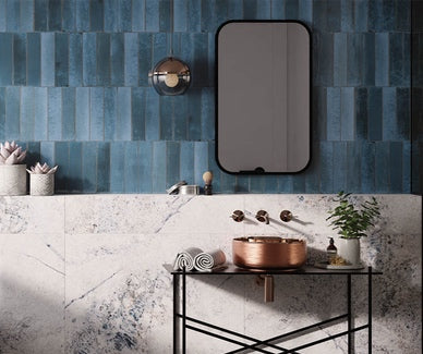 dune collection blue bathroom tile