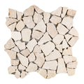Kuta White - Flat Stone Pebble Tile