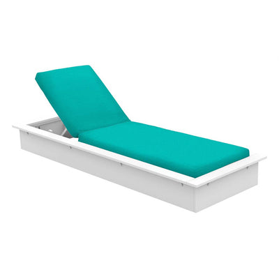  Echo Chaise, White Resin | Patio Furniture by Ledge Lounger