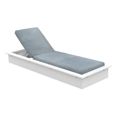  Echo Chaise, White Resin | Patio Furniture by Ledge Lounger