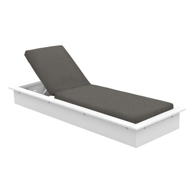  Echo Chaise, White Resin | Patio Furniture by Ledge Lounger