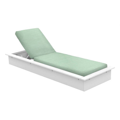  Echo Chaise, White Resin | Patio Furniture by Ledge Lounger