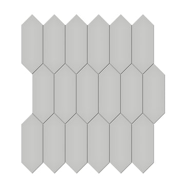 Soho Loft Grey Glossy, 2" x 5" Picket| Ceramic Backsplash & Floor Tile