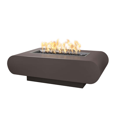 La Jolla Rectangular 96" Fire Table, Powder Coated Metal | Fire Pit - Java