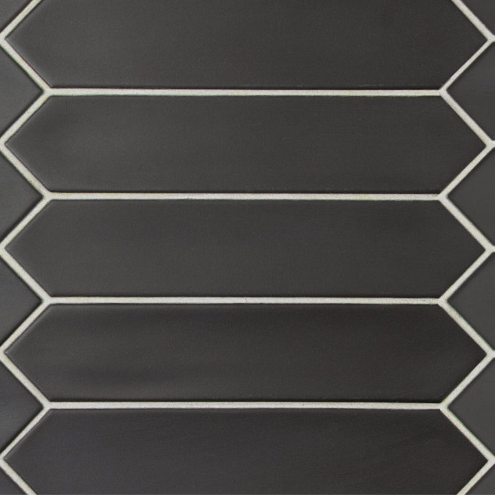 Lanse Black Picket, 2" x 10" Ceramic Tile | Backsplash Tile