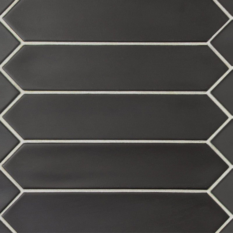 Lanse Black Picket, 2" x 10" Ceramic Tile | Backsplash Tile