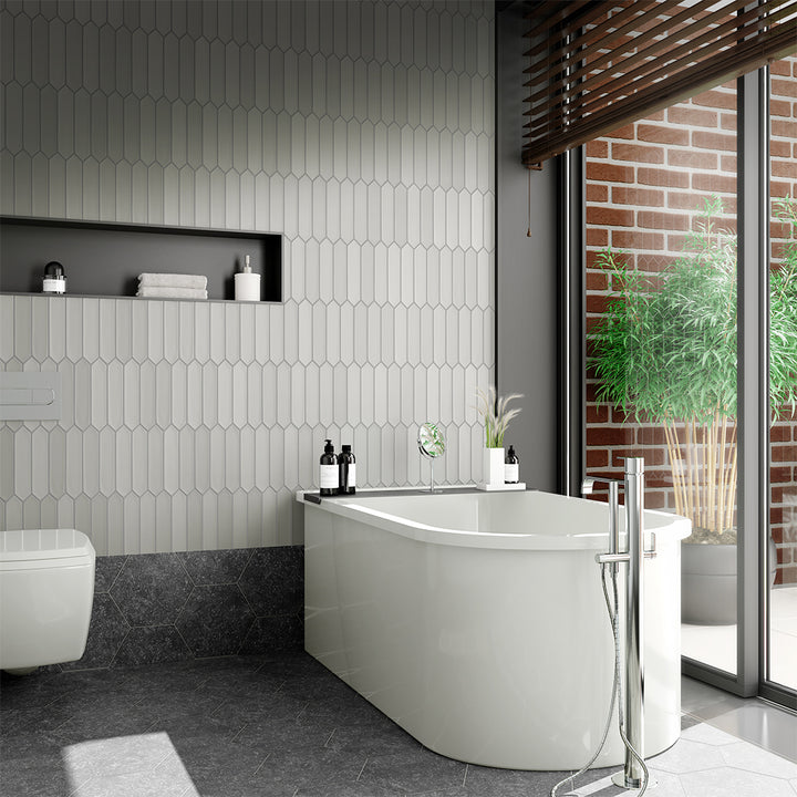 Lanse Gray Picket, 2" x 10" Ceramic Tile | Backsplash Tile