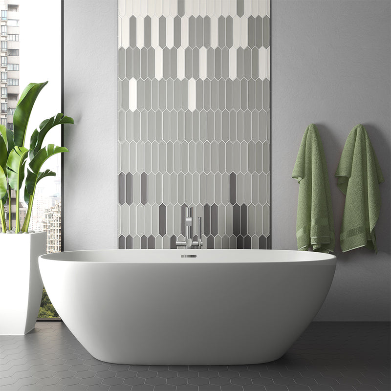 Lanse Gray Picket, 2" x 10" Ceramic Tile | Backsplash Tile