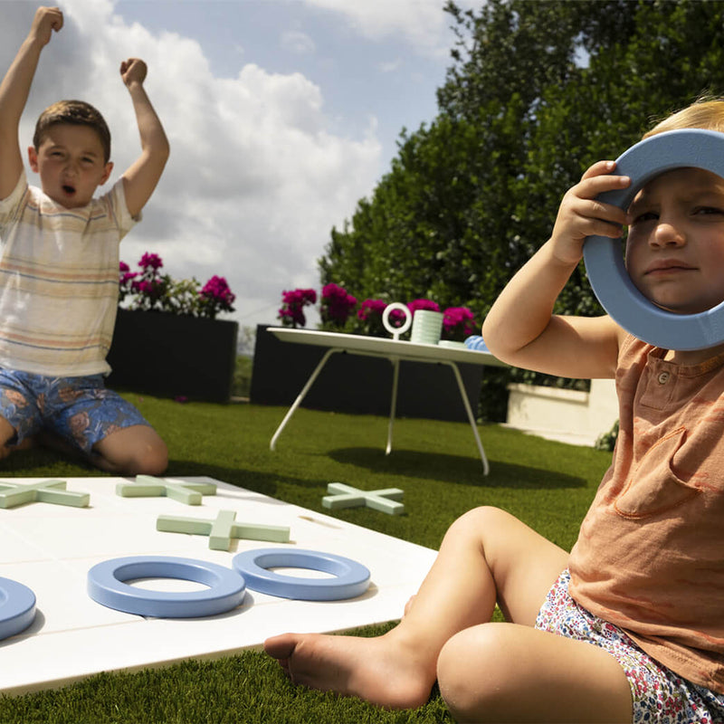 Ledge Lounger Checkers and Tic Tac Toe Game Set | Outdoor Lawn Games