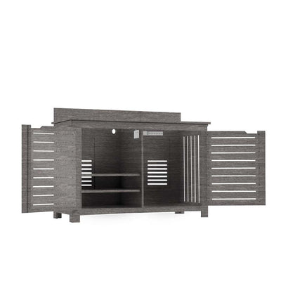 Ledge Lounger Mainstay Bar Credenza | Outdoor Entertainment Center | Without TV Mount, Fog