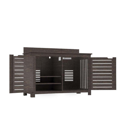 Ledge Lounger Mainstay Bar Credenza | Outdoor Entertainment Center | Without TV Mount, Flint