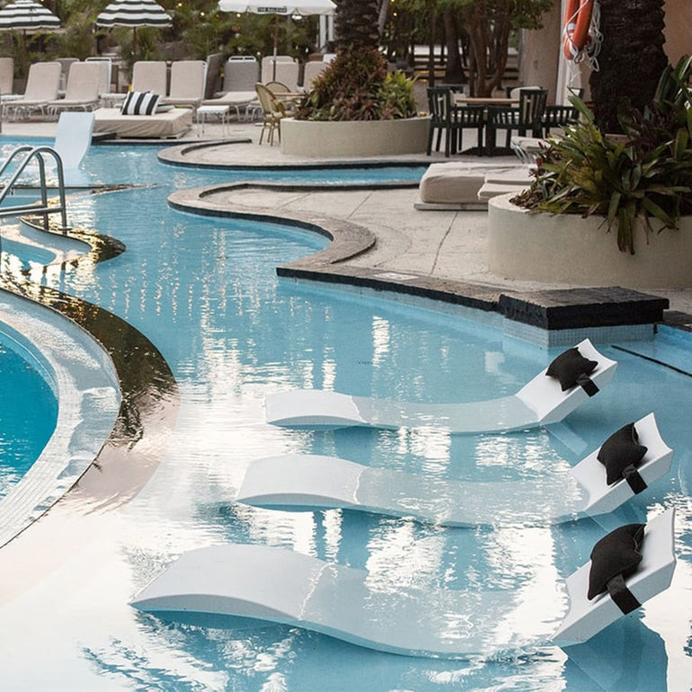 Shayz In-Pool Lounger With Optional Risers  Luxury Pool Lounge Chair –  AquaBlu Mosaics