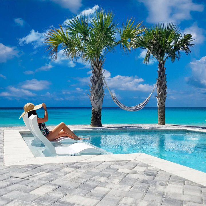 Ledge Lounger Signature Lowback Chair Luxury Pool Patio Furniture AquaBlu Mosaics