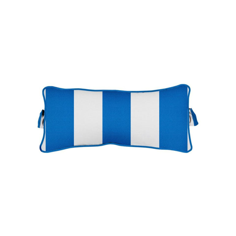Signature Headrest Pillow | Ledge Lounger Pool Accessories | Blue Stripe