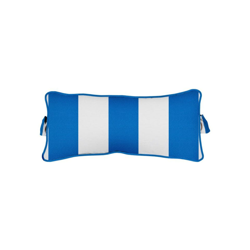 Signature Headrest Pillow | Ledge Lounger Pool Accessories | Blue Stripe