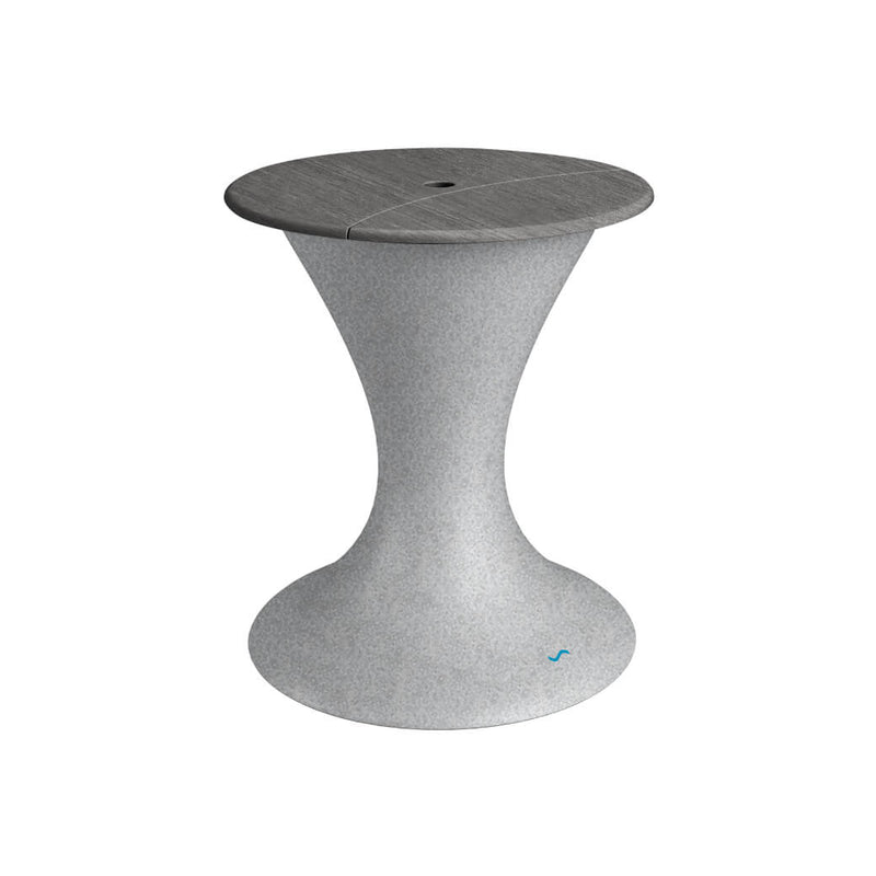 Ledge Lounger | Autograph Gray Granite Umbrella Stand Ice Bin with Fog Lid | Outdoor Pool and Patio Furniture