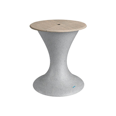 Ledge Lounger | Autograph Gray Granite Umbrella Stand Ice Bin with Wheat Lid | Outdoor Pool and Patio Furniture